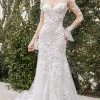 Andrea And Leo - A1073W Flared Sleeve Embroidered Bridal Gown