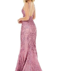 Ashley Lauren - 11015 Sequined Deep V Neck Mermaid Dress With Train 14 Ashley Lauren - 11015 Sequined Deep V Neck Mermaid Dress With Train