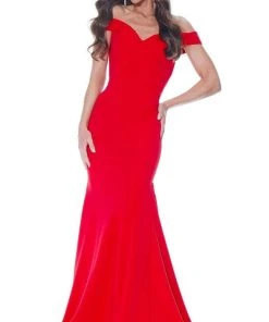 Ashley Lauren - 11025 Off Shoulder Scuba Mermaid Gown