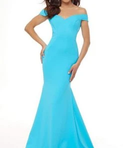 Ashley Lauren - 11025 Off Shoulder Scuba Mermaid Gown