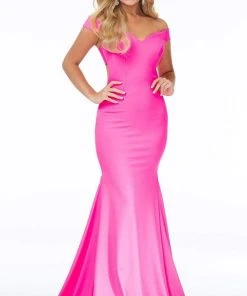 Ashley Lauren - 11025 Off Shoulder Scuba Mermaid Gown