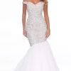 Ashley Lauren - 11042 Beaded Off Shoulder Trumpet Dress