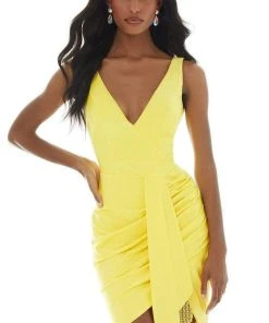 Ashley Lauren - 11051 Sleeveless Fringed Tie Waist High Low Gown 13 Ashley Lauren - 11051 Sleeveless Fringed Tie Waist High Low Gown