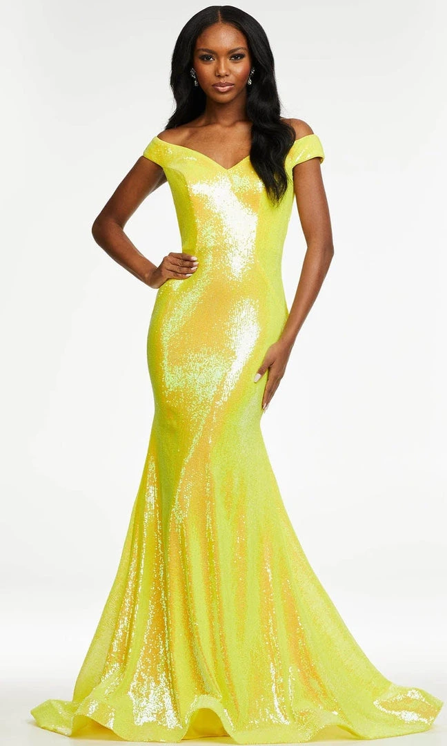Ashley Lauren - 11107 Crisscross Back Sequin Gown 11 Ashley Lauren - 11107 Crisscross Back Sequin Gown