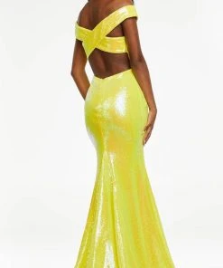 Ashley Lauren - 11107 Crisscross Back Sequin Gown 23 Ashley Lauren - 11107 Crisscross Back Sequin Gown