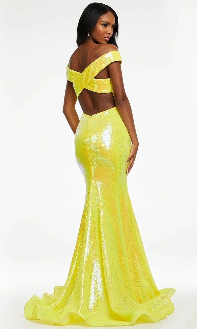 Ashley Lauren - 11107 Crisscross Back Sequin Gown 13 Ashley Lauren - 11107 Crisscross Back Sequin Gown