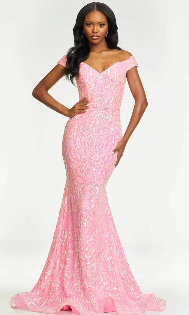 Ashley Lauren - 11112 Off Shoulder Sequin Gown 3 Ashley Lauren - 11112 Off Shoulder Sequin Gown