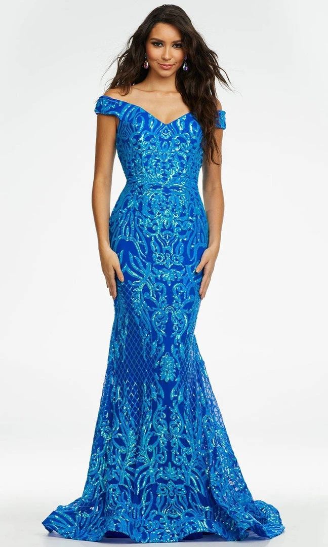 Ashley Lauren - 11112 Off Shoulder Sequin Gown 9 Ashley Lauren - 11112 Off Shoulder Sequin Gown