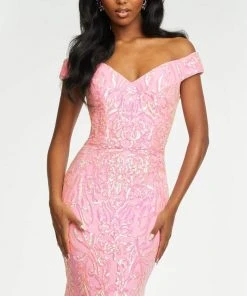 Ashley Lauren - 11112 Off Shoulder Sequin Gown 13 Ashley Lauren - 11112 Off Shoulder Sequin Gown