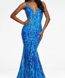 Ashley Lauren - 11113 Sequin Motif Long Gown