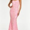 Ashley Lauren - 11114 Sequin Motif Scoop Gown 1 Ashley Lauren - 11114 Sequin Motif Scoop Gown
