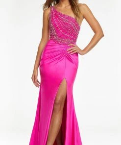 Ashley Lauren - 11128 Beaded One Shoulder Trumpet Gown