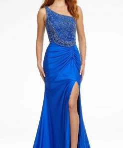 Ashley Lauren - 11128 Beaded One Shoulder Trumpet Gown