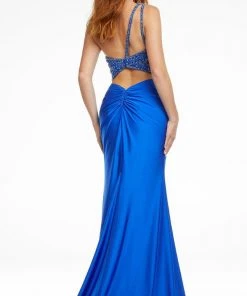 Ashley Lauren - 11128 Beaded One Shoulder Trumpet Gown