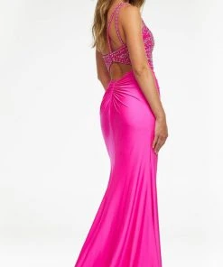 Ashley Lauren - 11128 Beaded One Shoulder Trumpet Gown