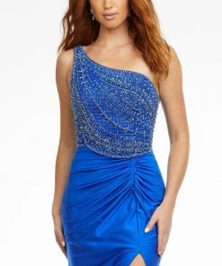 Ashley Lauren - 11128 Beaded One Shoulder Trumpet Gown