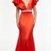 Ashley Lauren - 11130 Ruffled V-Neck Trumpet Gown 2 Ashley Lauren - 11130 Ruffled V-Neck Trumpet Gown