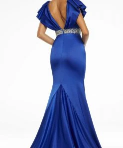 Ashley Lauren - 11130 Ruffled V-Neck Trumpet Gown 13 Ashley Lauren - 11130 Ruffled V-Neck Trumpet Gown