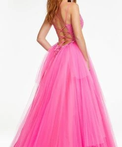 Ashley Lauren - 11146 Embroidered V-Neck Tulle Ballgown 7 Ashley Lauren - 11146 Embroidered V-Neck Tulle Ballgown