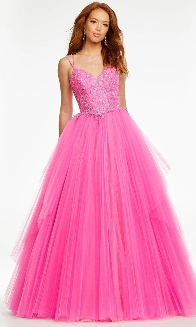 Ashley Lauren - 11146 Embroidered V-Neck Tulle Ballgown 5 Ashley Lauren - 11146 Embroidered V-Neck Tulle Ballgown