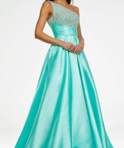 Ashley Lauren - 11149 Beaded Bustier Taffeta Gown