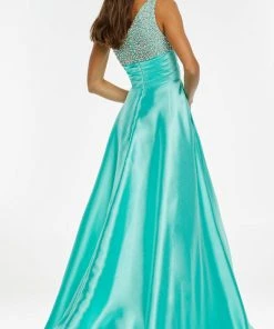 Ashley Lauren - 11149 Beaded Bustier Taffeta Gown
