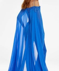 Ashley Lauren - 11150 Off Shoulder Embroidered Jumpsuit