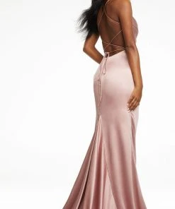 Ashley Lauren - 11162 Cowl Bodice Gown With Slit 35 Ashley Lauren - 11162 Cowl Bodice Gown With Slit