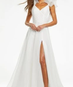 Ashley Lauren - 11166 Ruffled V-Neck A-Line Gown 14 Ashley Lauren - 11166 Ruffled V-Neck A-Line Gown