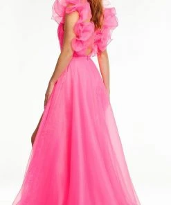 Ashley Lauren - 11166 Ruffled V-Neck A-Line Gown 13 Ashley Lauren - 11166 Ruffled V-Neck A-Line Gown