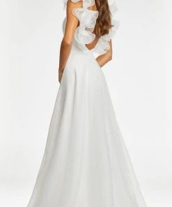 Ashley Lauren - 11166 Ruffled V-Neck A-Line Gown 15 Ashley Lauren - 11166 Ruffled V-Neck A-Line Gown