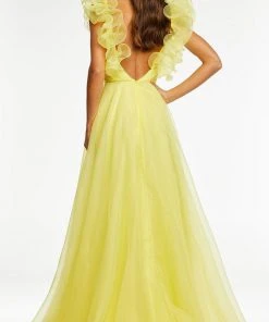 Ashley Lauren - 11166 Ruffled V-Neck A-Line Gown 18 Ashley Lauren - 11166 Ruffled V-Neck A-Line Gown
