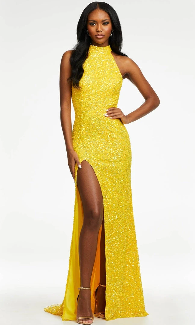 Ashley Lauren - 11174 High Halter Sequin Gown 15 Ashley Lauren - 11174 High Halter Sequin Gown