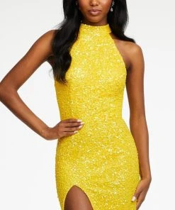 Ashley Lauren - 11174 High Halter Sequin Gown 30 Ashley Lauren - 11174 High Halter Sequin Gown