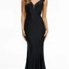 Ashley Lauren - 11183 Bead-Draped Back Gown