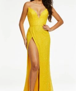 Ashley Lauren - 11188 Beaded High Slit Gown