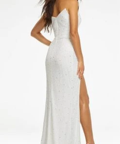 Ashley Lauren - 11188 Beaded High Slit Gown
