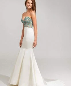 Ashley Lauren - 1122 Sweetheart Illusion Bodice Evening Dress