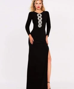 Ashley Lauren - 1144 Crystal Beaded Jersey Evening Dress