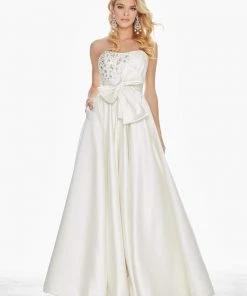 Ashley Lauren - 1341 Strapless Embellished Semi-Sweetheart Ballgown