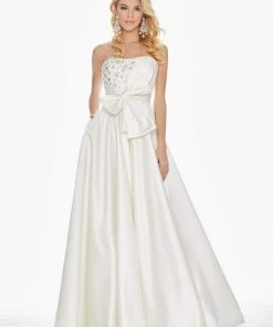 Ashley Lauren - 1341 Strapless Embellished Semi-Sweetheart Ballgown 8 Ashley Lauren - 1341 Strapless Embellished Semi-Sweetheart Ballgown