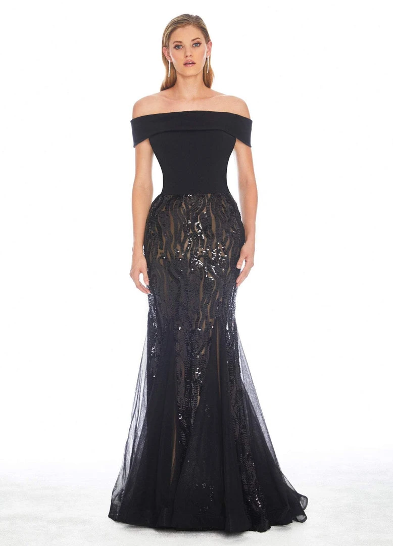 Ashley Lauren - 1348 Off-Shoulder Fitted Mermaid Evening Dress 3 Ashley Lauren - 1348 Off-Shoulder Fitted Mermaid Evening Dress