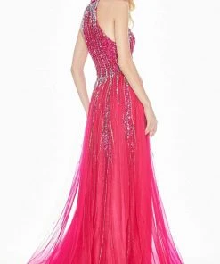 Ashley Lauren - 1426 Sequin Embellished High Halter Gown
