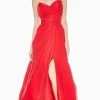 Ashley Lauren - 1470 Pleated Sweetheart A-line Dress With Slit