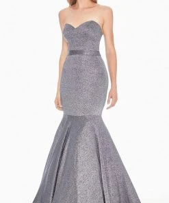 Ashley Lauren - 1487 Metallic Sweetheart Bodice Trumpet Gown