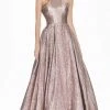 Ashley Lauren - 1573 Sleeveless Halter Brocade A-line Dress 1 Ashley Lauren - 1573 Sleeveless Halter Brocade A-line Dress