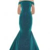 Ashley Lauren - 1606 Off-Shoulder Metallic Scuba Mermaid Dress 1 Ashley Lauren - 1606 Off-Shoulder Metallic Scuba Mermaid Dress