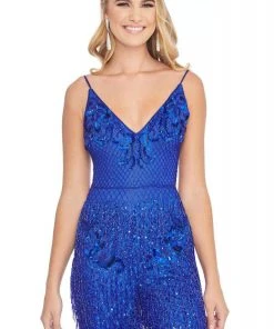 Ashley Lauren - 1923 Embellished Plunging V-neck Jumpsuit 7 Ashley Lauren - 1923 Embellished Plunging V-neck Jumpsuit