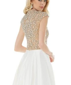 Ashley Lauren - 1980 Pearl Beading A-Line Evening Gown