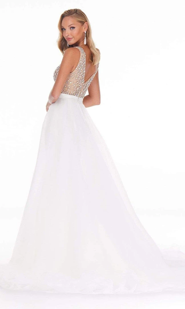 Ashley Lauren - 1990 Embellished Scoop Dress With Overskirt 4 Ashley Lauren - 1990 Embellished Scoop Dress With Overskirt